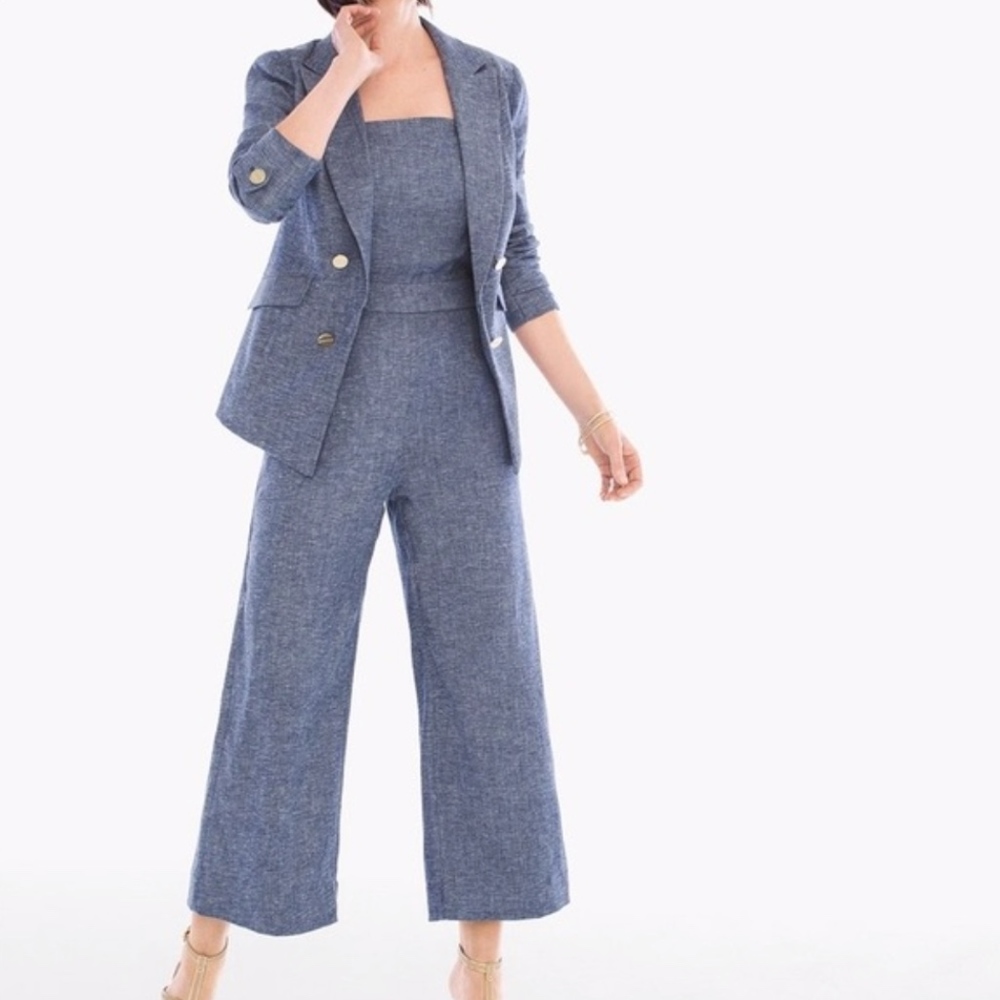 NWT Chico’s Black Label Twill Jumpsuit